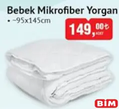 BEBEK MİKROFİBER YORGAN 95X145 CM